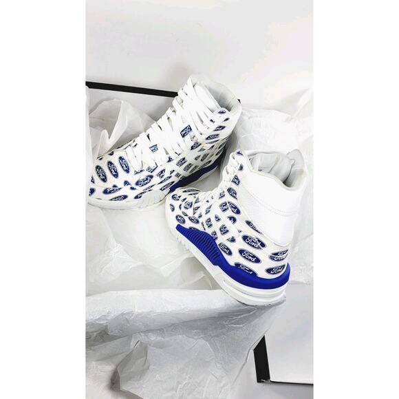 Rare Versace Ford Collaboration Men\'s Leather Sneakers US6 EU39 UK5 RRP$1200